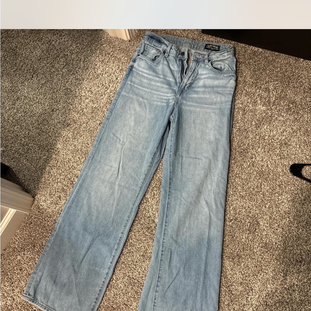Buffalo David Bitton Sky Blue Wide Leg Jeans